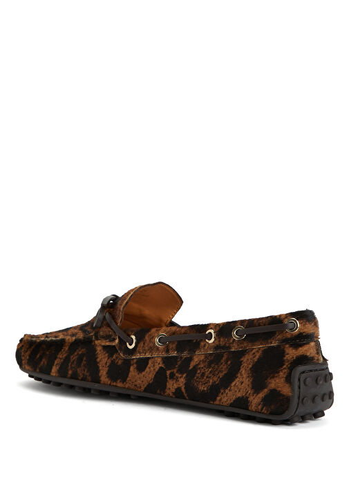 Leopar Kadın Deri Loafer - Görsel 4