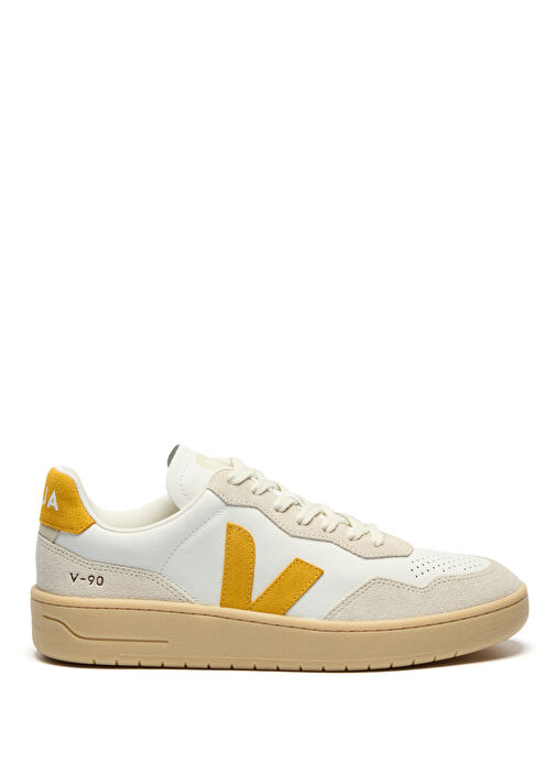 V-90 O.T. Beyaz-Hardal Erkek Deri Sneaker - Görsel 2