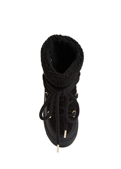 Siyah Shearling Dokulu Kadın Bot - Görsel 5