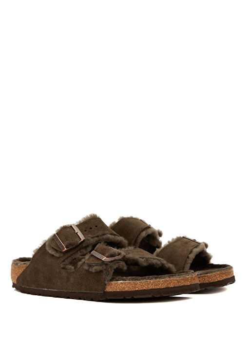Arizona Shearling Kahverengi Erkek Terlik - Görsel 3