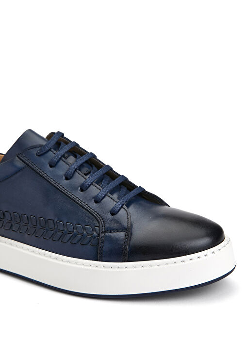Lacivert Erkek Deri Sneaker - Görsel 7