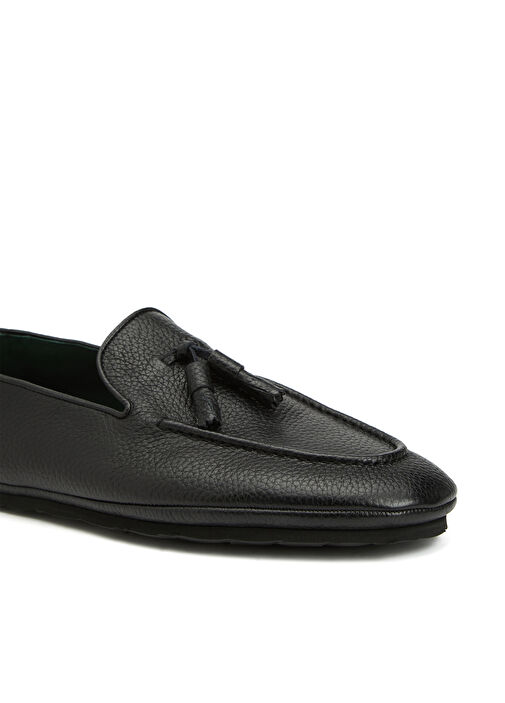 Siyah Erkek Deri Loafer - Görsel 7