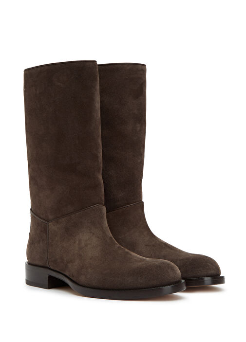 Nobilis Riding Koyu Kahverengi Kadın Süet Bot - Görsel 3