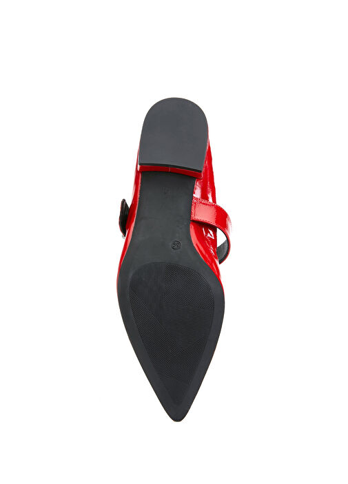 Kırmızı Rugan Deri Babet - Görsel 6