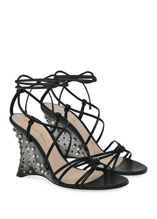 Nebula Siyah Kadın Deri Sandalet - Görsel 3