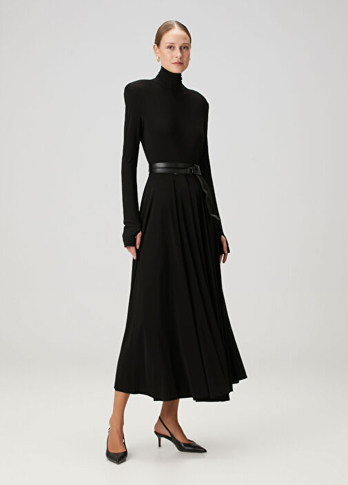 norma kamali belted midi dress Norma Kamali Belted-detail Midi Shirt Dress
