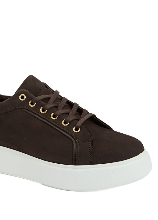 Acı Kahve Kadın Deri Sneaker - Görsel 8