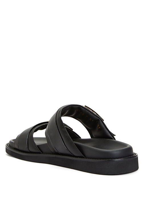 Slide Siyah Kadın Deri Terlik - Görsel 4