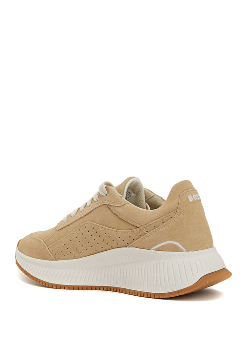 Bej Kadın Deri Sneaker - Görsel 4