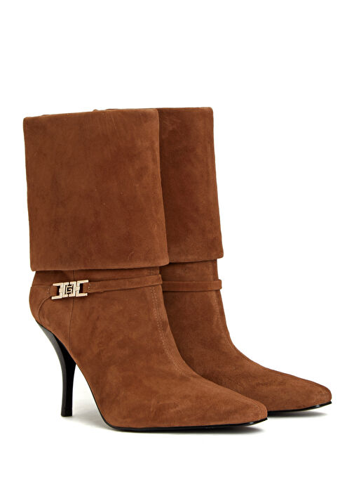 Kahverengi Kadın Süet Bot - Görsel 3