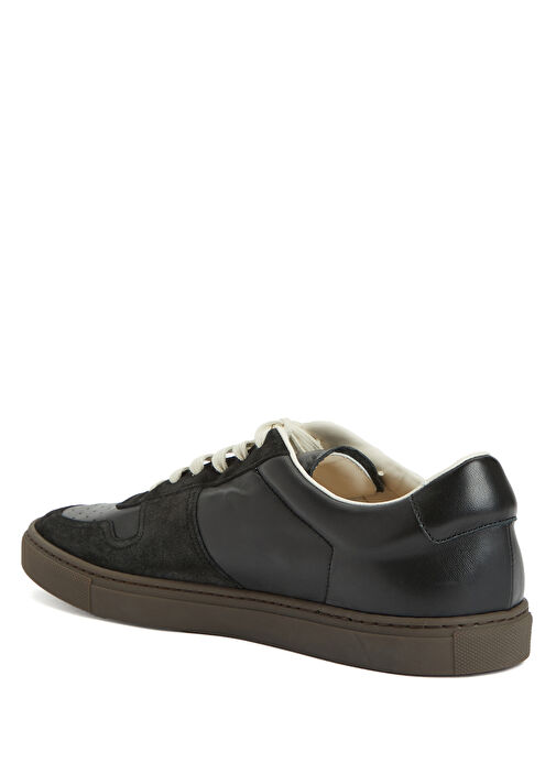 Siyah Erkek Deri Sneaker - Görsel 4