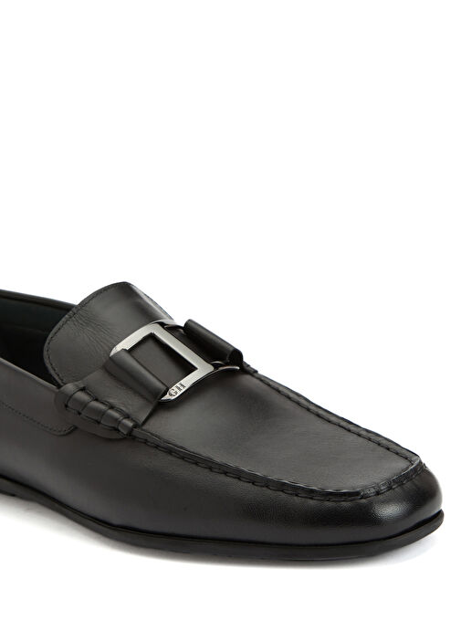 Siyah Toka Detaylı Erkek Deri Loafer - Görsel 7