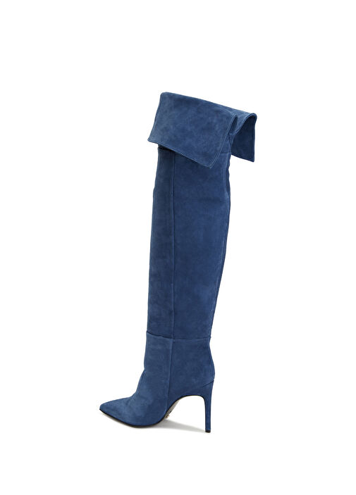 Mavi Kadın Süet Çizme - Görsel 4