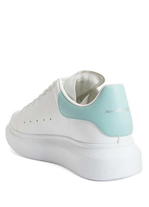 Oversized Beyaz Kadın Deri Sneaker - Görsel 4