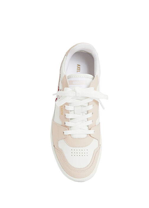 Dice Beyaz Pudra Kadın Deri Sneaker - Görsel 5