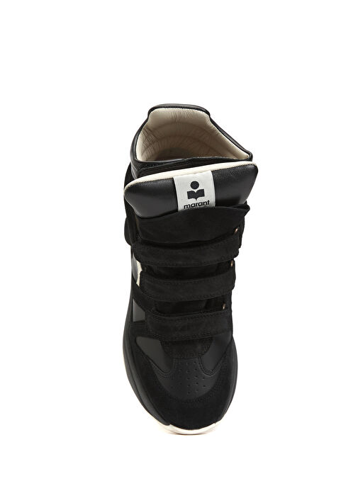 Balskee Siyah Kadın Deri Bilek Boy Sneaker - Görsel 5