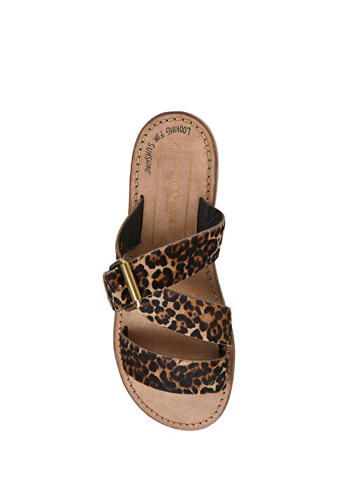Margaret Leopar Kadın Deri Terlik - Görsel 5