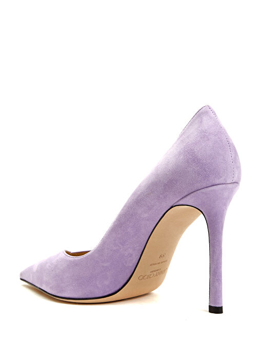 Lila Süet Stiletto - Görsel 4