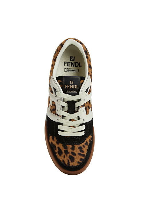 Leopar Kadın Deri Sneaker - Görsel 5