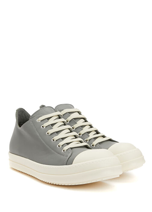 Gri Erkek Deri Sneaker - Görsel 3