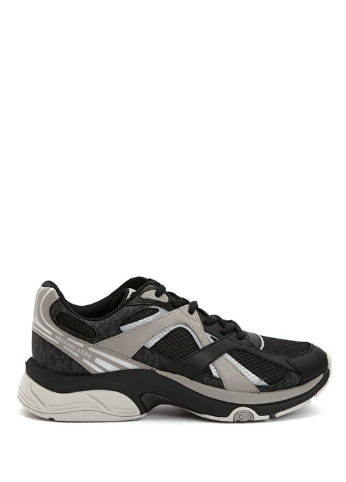 Siyah Gri Erkek Deri Sneaker - Görsel 2