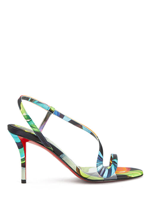 Rosa Z Çok Renkli Kadın Krep Saten İpek Sandalet - Görsel 2