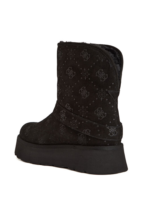 Siyah Logo Desenli Kadın Bot - Görsel 4