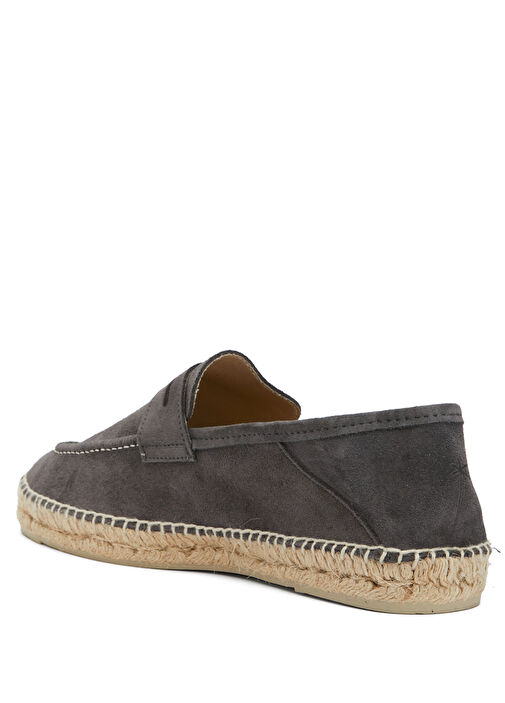 Hamptons Gri Erkek Süet Loafer - Görsel 4