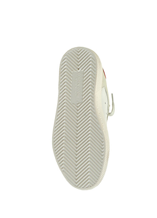 May Beyaz Kırmızı Logolu Çocuk Deri Sneaker - Görsel 6