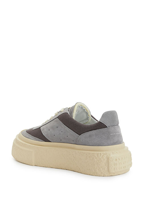 Gri Erkek Deri Sneaker - Görsel 4