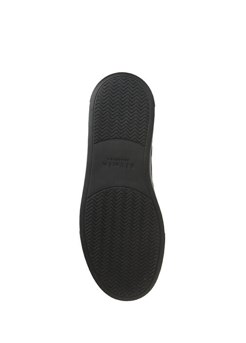 Siyah Erkek Deri Sneaker - Görsel 6