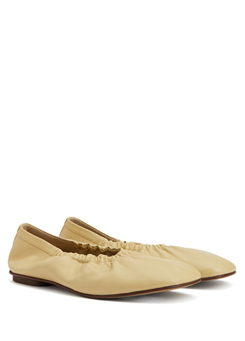 Mica Açık Sarı Deri Babet - Görsel 3