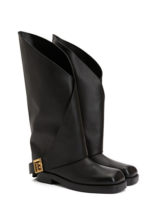 Siyah Kadın Deri Çizme - Görsel 3