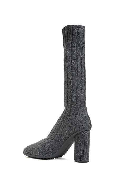 Antrasit Kadın Yün Bot - Görsel 4