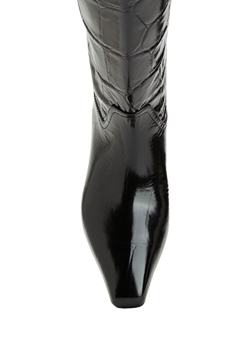 Siyah Kadın Deri Çizme - Görsel 5