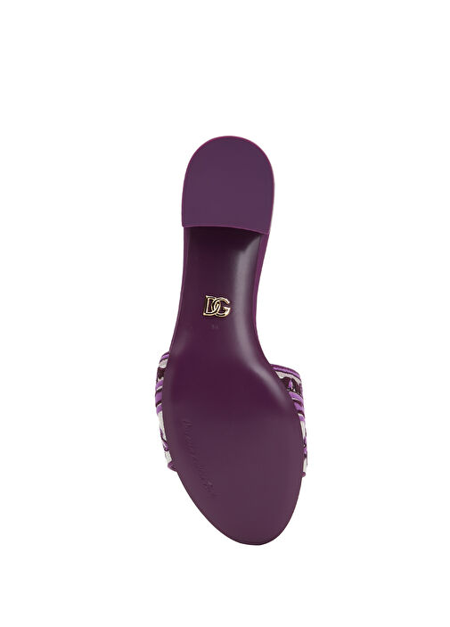 Mor Logo Nakışlı Kadın Terlik - Görsel 6