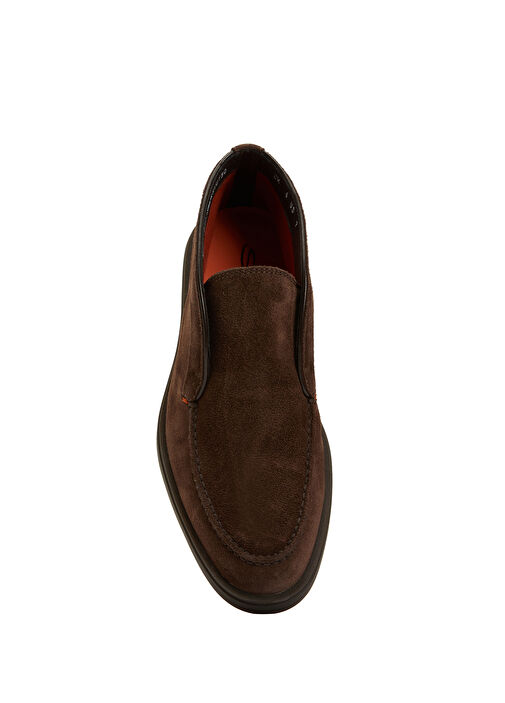 Kahverengi Logo Detaylı Erkek Süet Bot - Görsel 5