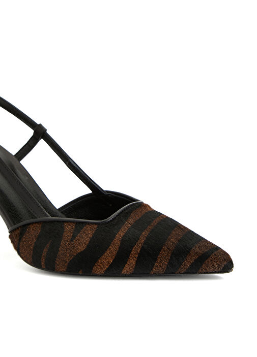 Zebra Kadın Deri Topuklu Ayakkabı - Görsel 7