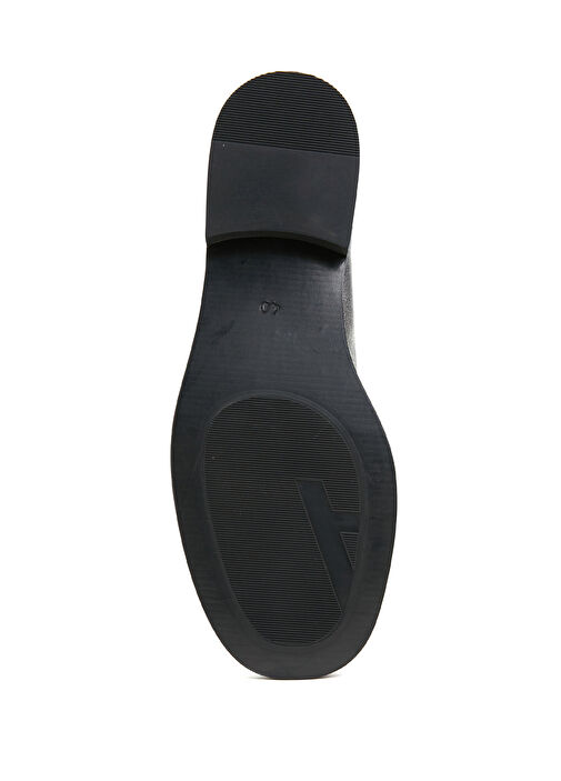 Silver Logo Tokalı Kadın Deri Loafer - Görsel 6