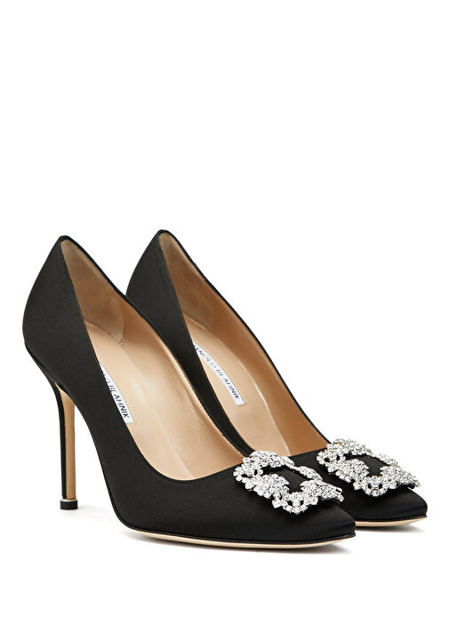 Siyah Taş Detaylı Stiletto - Görsel 3