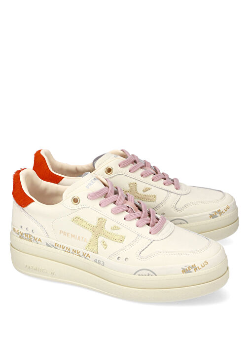 Micol Beyaz Kadın Deri Sneaker - Görsel 3