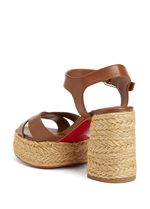 Calakala Kahverengi Kadın Deri Sandalet - Görsel 4