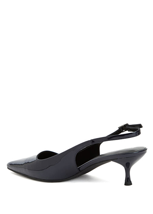 Lacivert Bantlı Topuklu Ayakkabı - Görsel 4