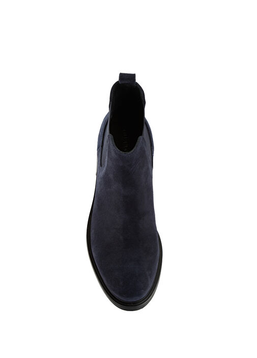 Lacivert Lastikli Kadın Deri Bot - Görsel 5