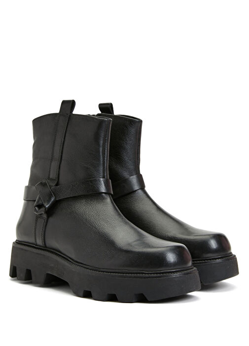 Siyah Kadın Deri Bot - Görsel 3