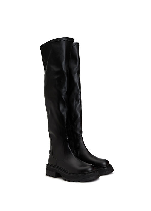 Divarese Divarese Siyah Kadın Deri Çizme Bot | Beymen Siyah - 3. görsel