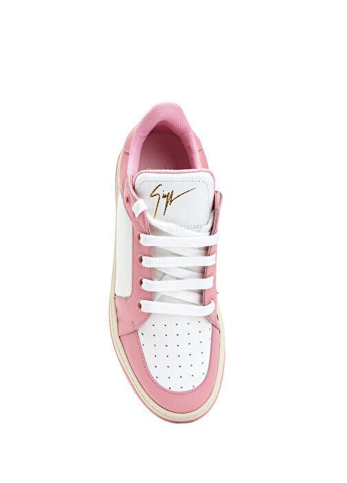 Pembe Kadın Deri Sneaker - Görsel 5