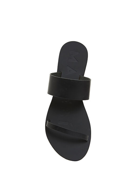 Siyah Kadın Deri Terlik - Görsel 5