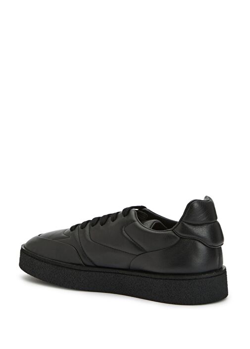 Siyah Erkek Deri Sneaker - Görsel 4