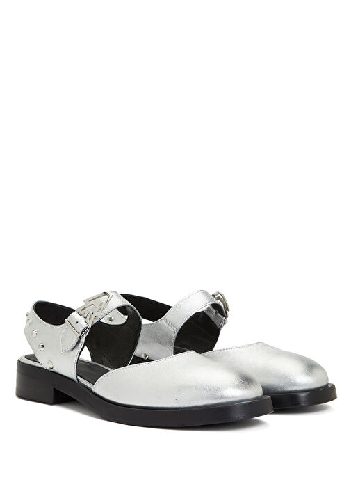 Mary Jane Silver Kadın Deri Ayakkabı - Görsel 3